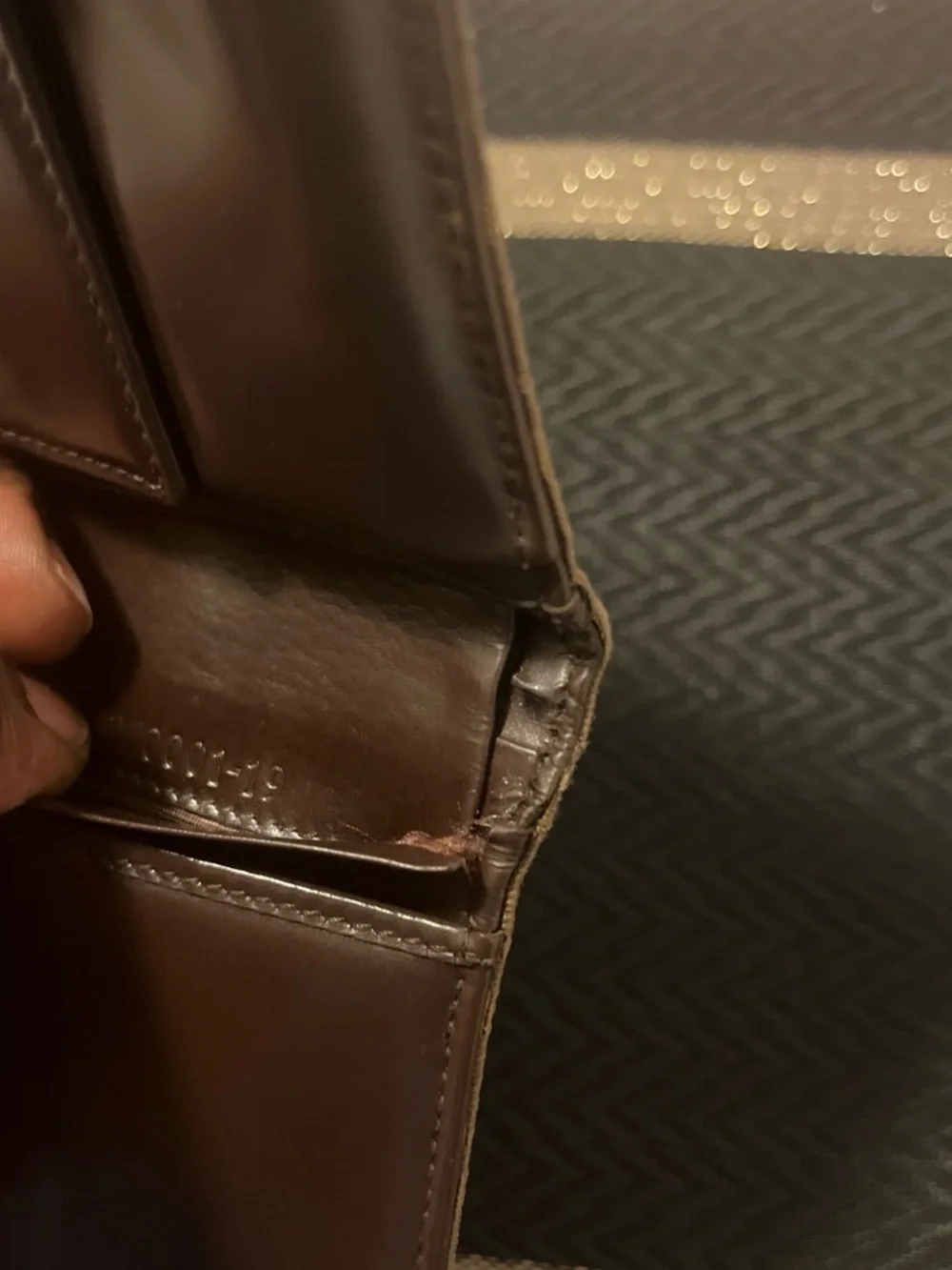 Preowned Fendi Brown FF Logo Canvas Card & Key Holder Wallet